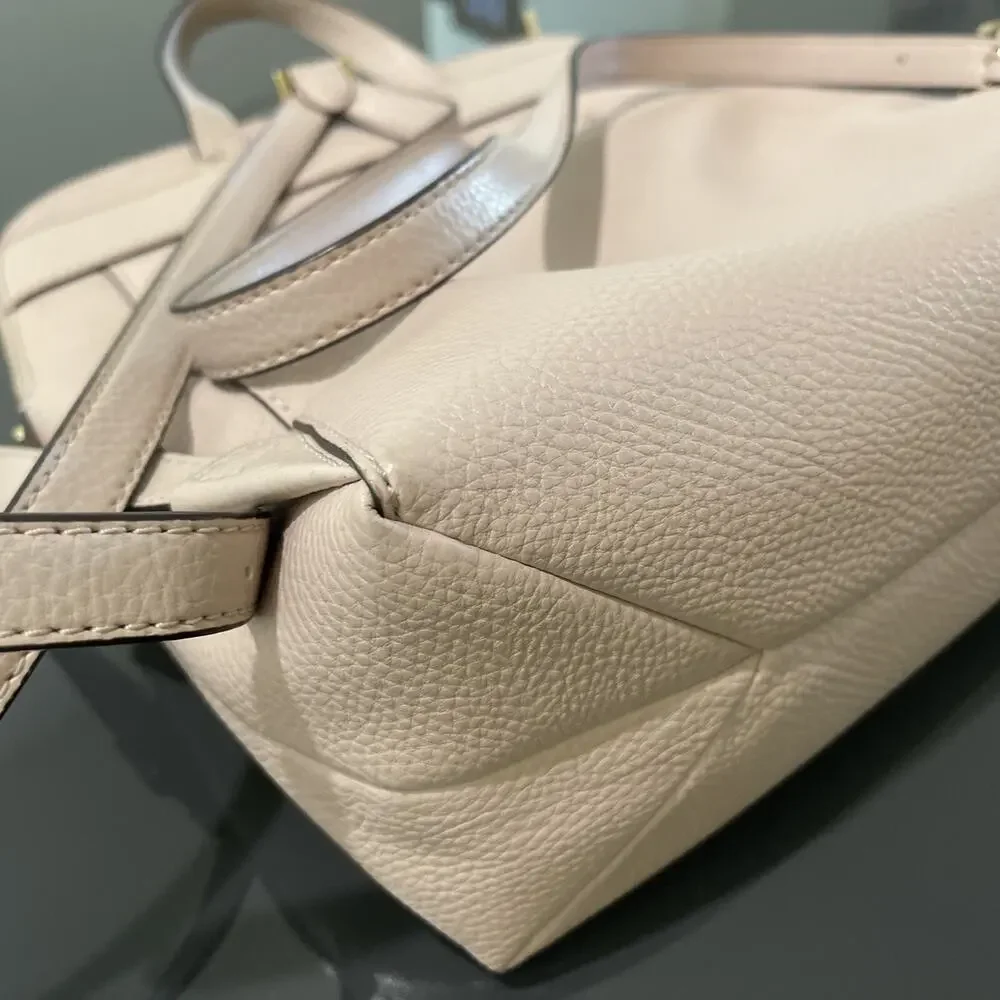 Michael Kors Rhea Pink Soft Pebbled Leather Backpack